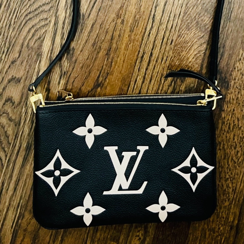 Louis Vuitton Black and Tan Monogram Crossbody